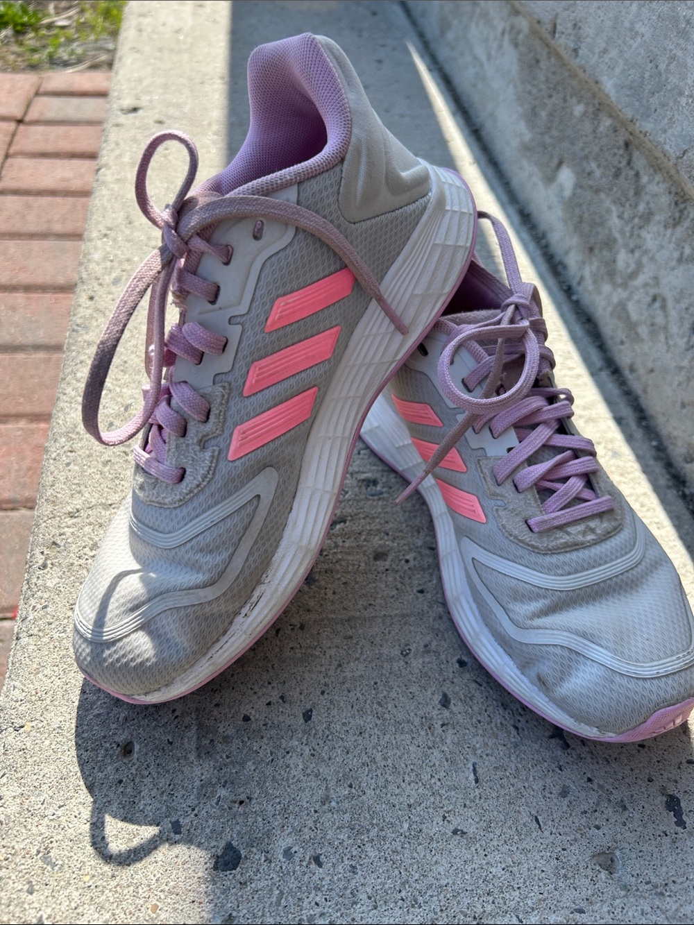 Kid’s Light Gray & Pink Running Sneakers